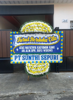 Papan Bunga Duka di Ridogalih